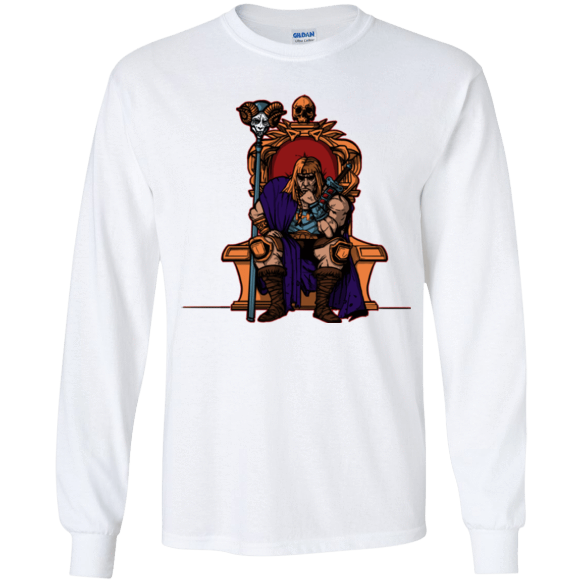 T-Shirts White / YS King Of Eternia Youth Long Sleeve T-Shirt