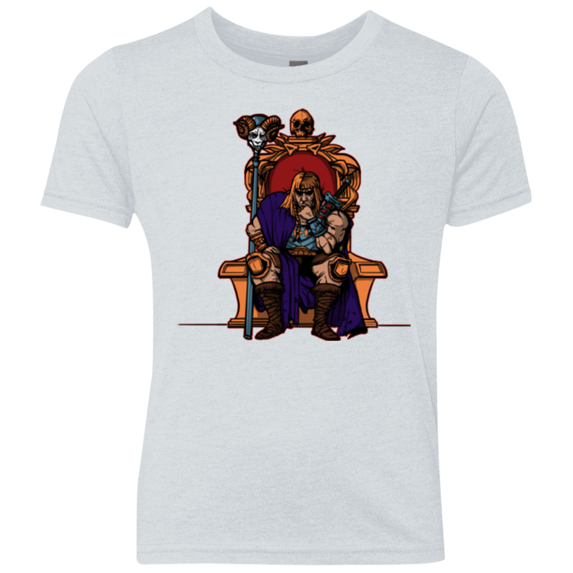 T-Shirts Heather White / YXS King Of Eternia Youth Triblend T-Shirt