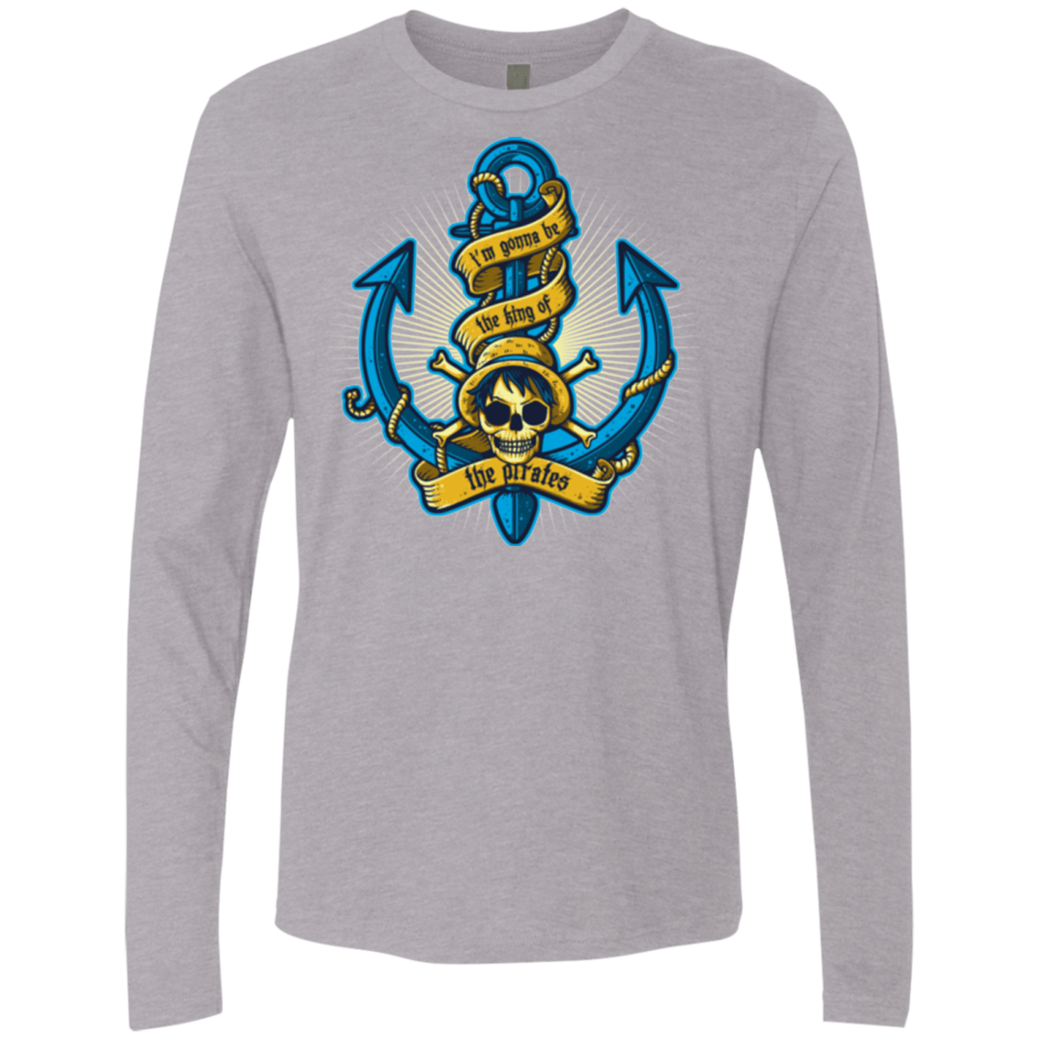 T-Shirts Heather Grey / Small KING OF PIRATES Men's Premium Long Sleeve