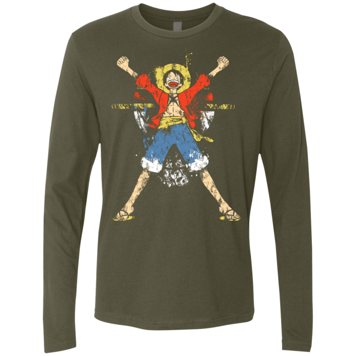 T-Shirts Military Green / Small King of Pirates Men's Premium Long Sleeve
