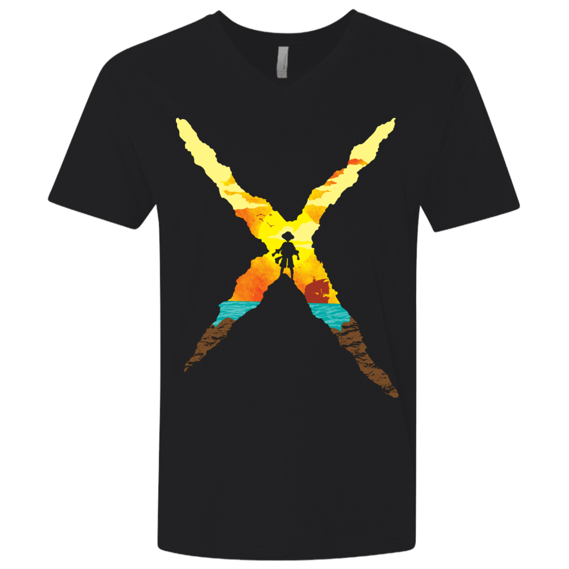 T-Shirts Black / X-Small King Of Pirates Men's Premium V-Neck