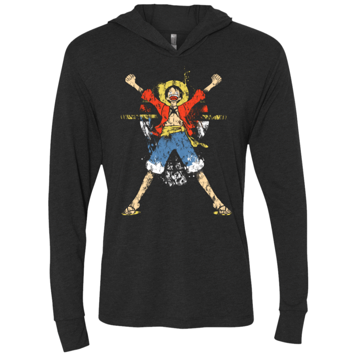 T-Shirts Vintage Black / X-Small King of Pirates Triblend Long Sleeve Hoodie Tee