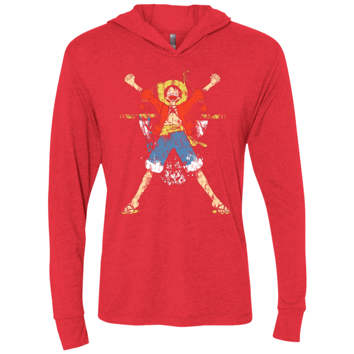 T-Shirts Vintage Red / X-Small King of Pirates Triblend Long Sleeve Hoodie Tee