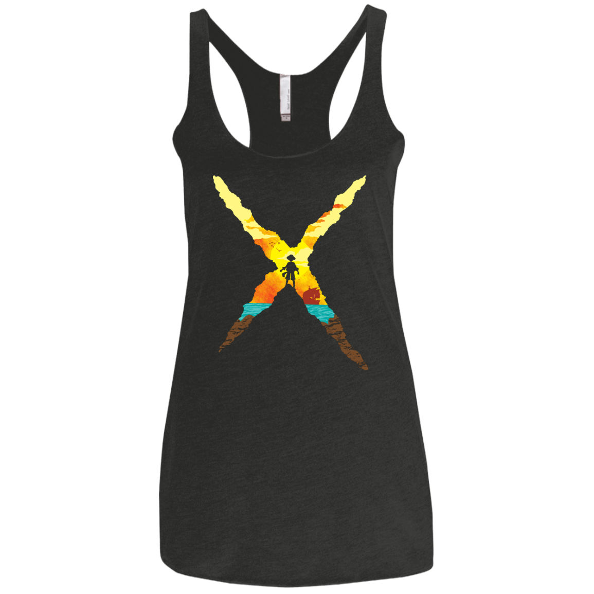 T-Shirts Vintage Black / X-Small King Of Pirates Women's Triblend Racerback Tank