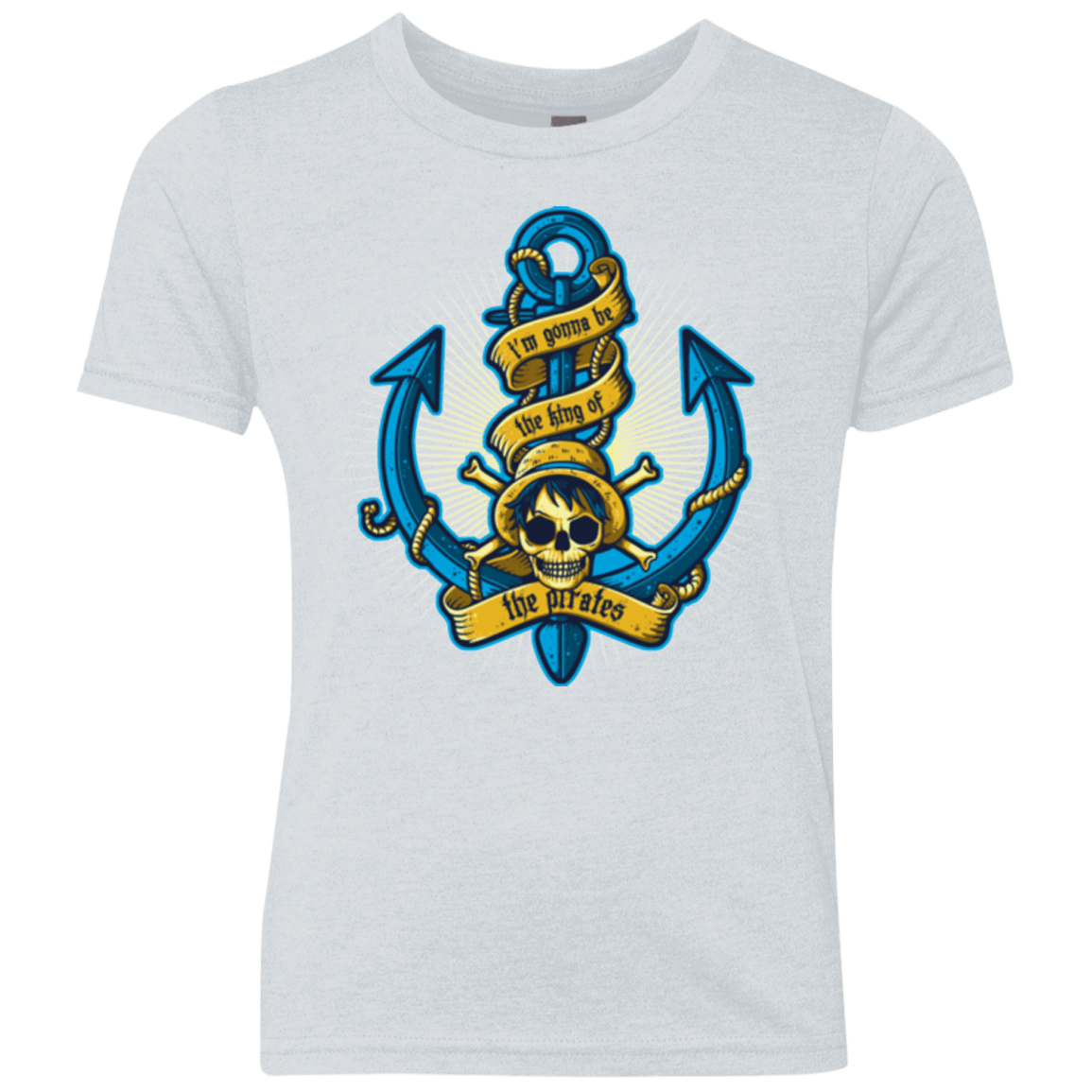 T-Shirts Heather White / YXS KING OF PIRATES Youth Triblend T-Shirt