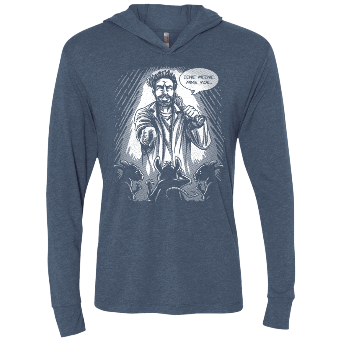 T-Shirts Indigo / X-Small King of the Rats Triblend Long Sleeve Hoodie Tee