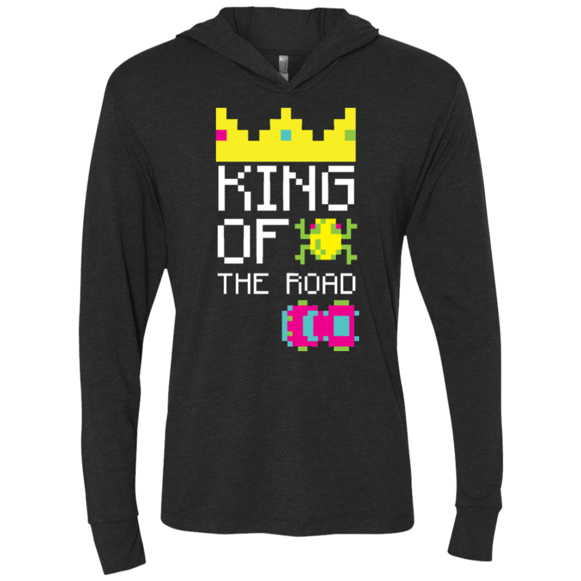 T-Shirts Vintage Black / X-Small King Of The Road Triblend Long Sleeve Hoodie Tee