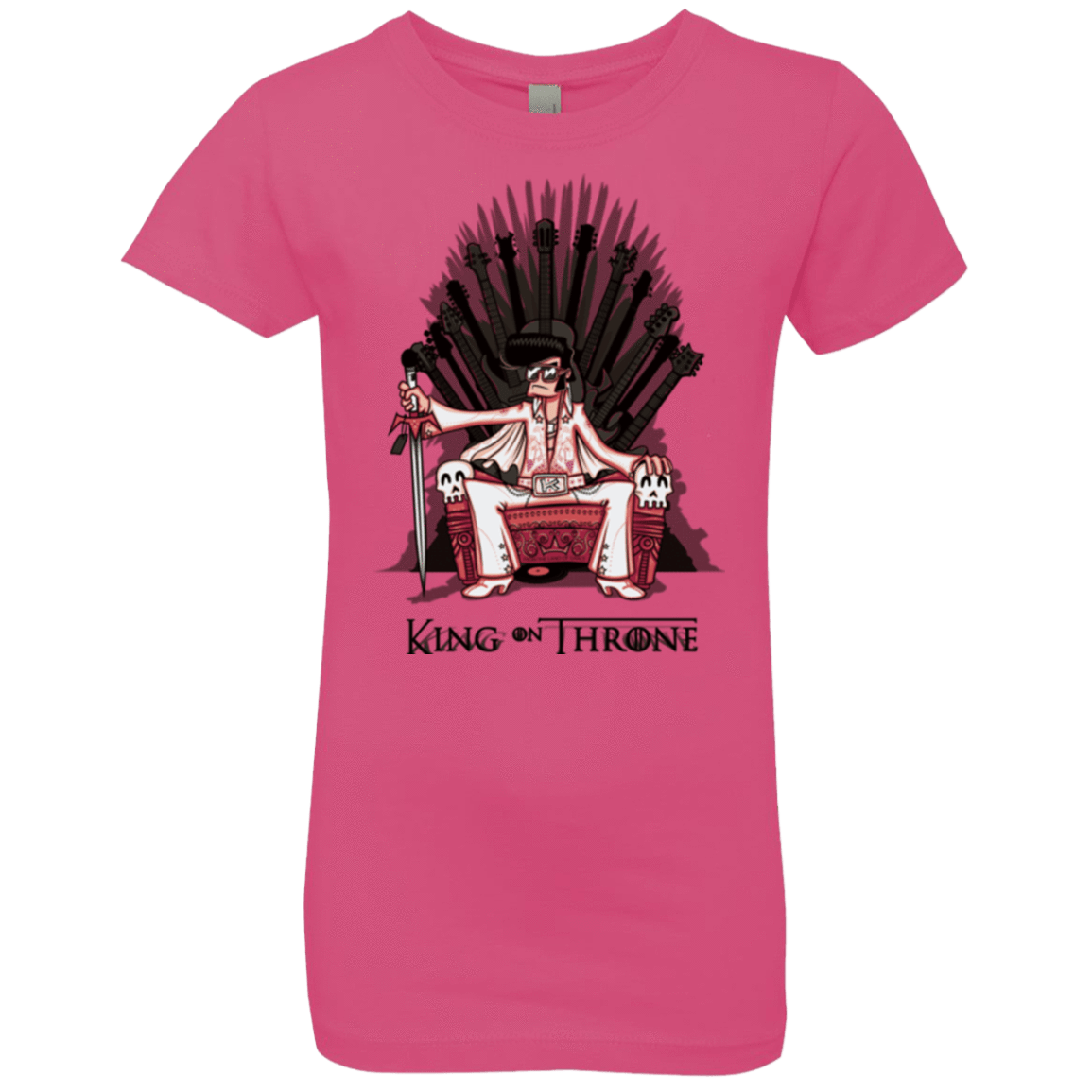 T-Shirts Hot Pink / YXS King on Throne Girls Premium T-Shirt