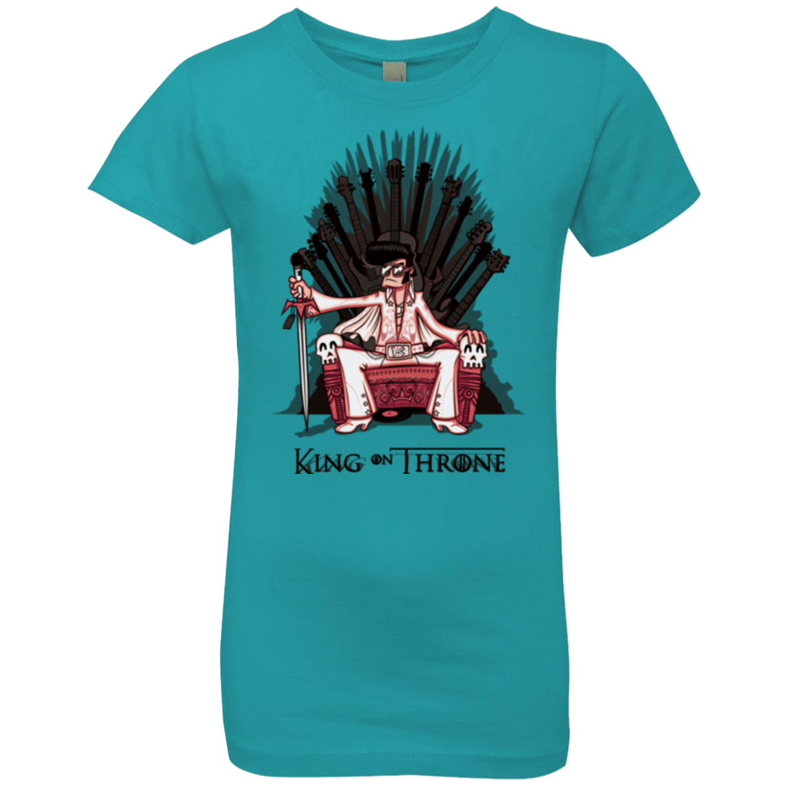 T-Shirts Tahiti Blue / YXS King on Throne Girls Premium T-Shirt