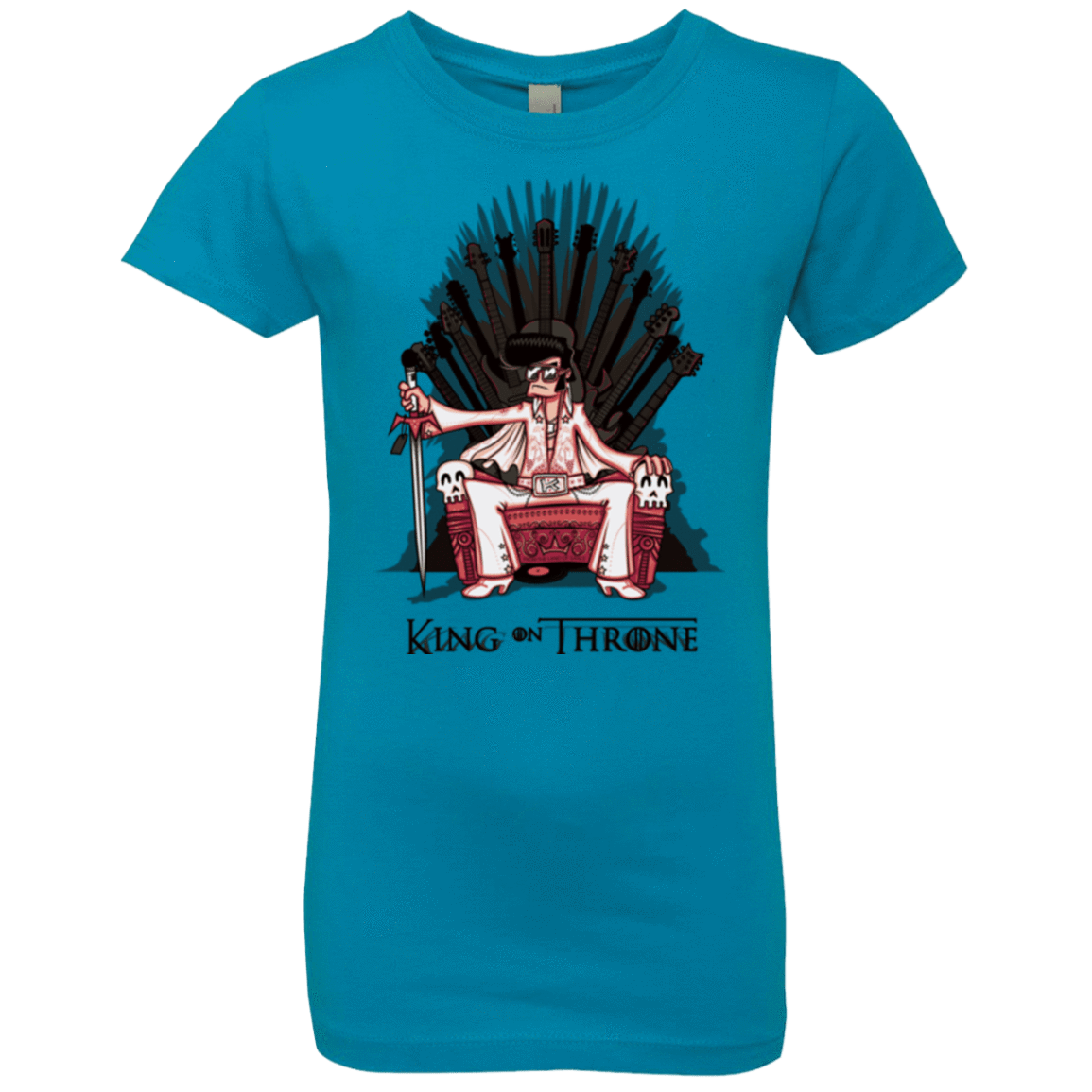 T-Shirts Turquoise / YXS King on Throne Girls Premium T-Shirt