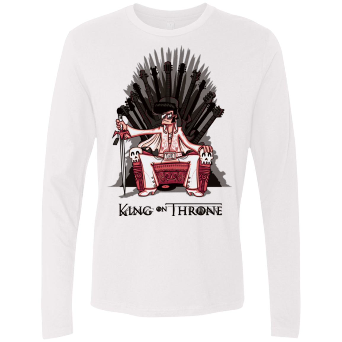 T-Shirts White / Small King on Throne Men's Premium Long Sleeve