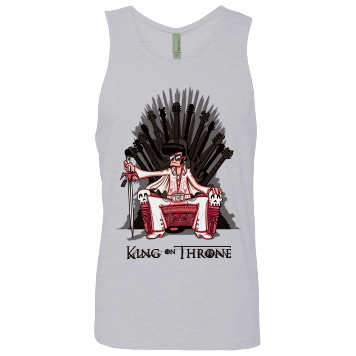 T-Shirts Heather Grey / Small King on Throne Men's Premium Tank Top