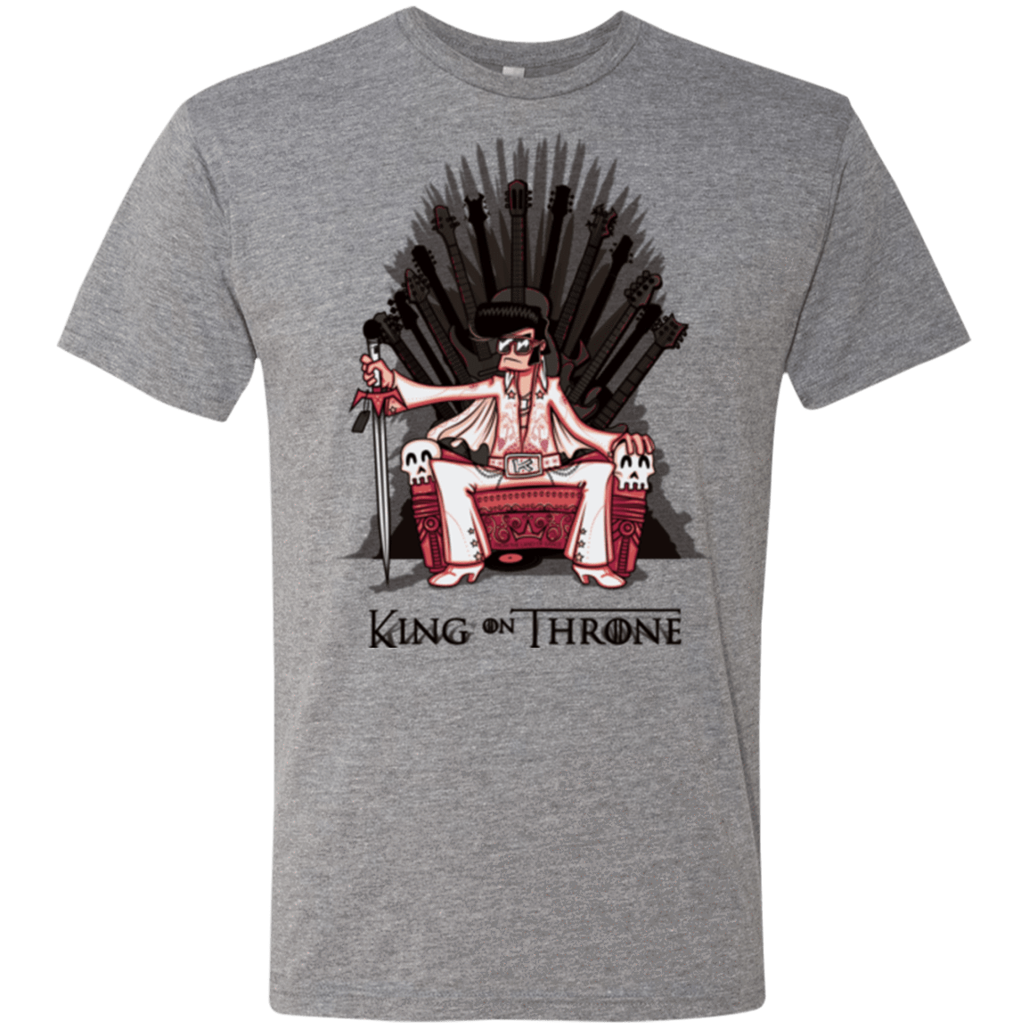 T-Shirts Premium Heather / Small King on Throne Men's Triblend T-Shirt