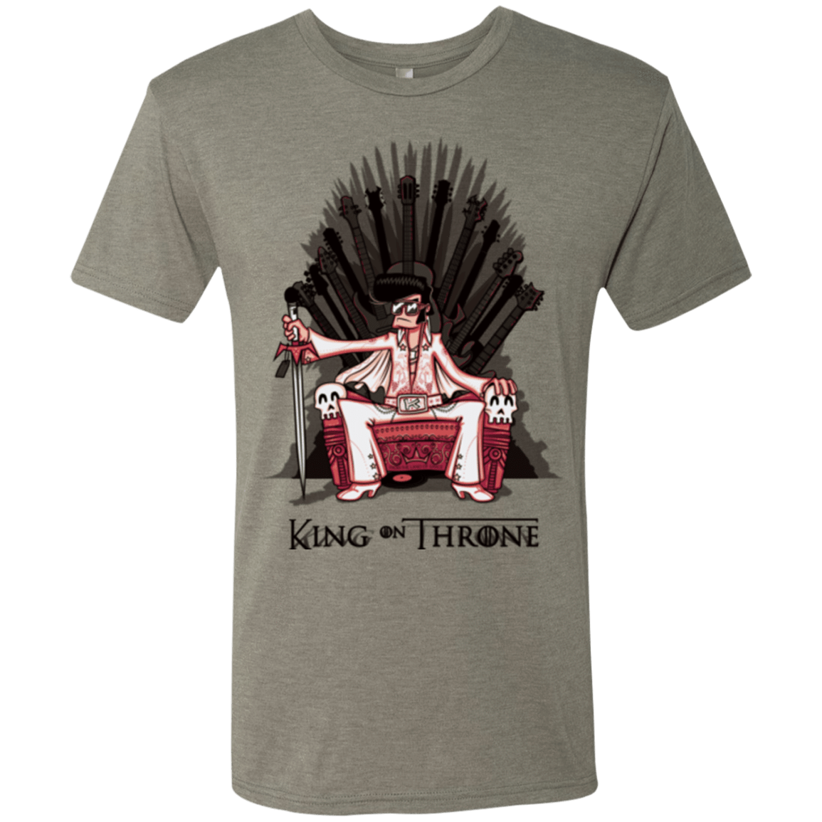 T-Shirts Venetian Grey / Small King on Throne Men's Triblend T-Shirt