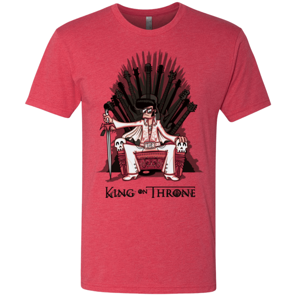 T-Shirts Vintage Red / Small King on Throne Men's Triblend T-Shirt