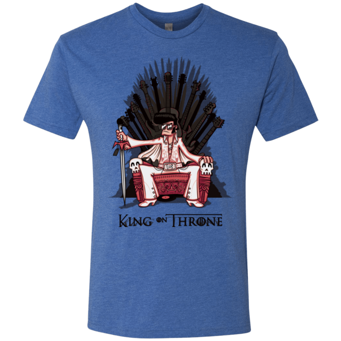 T-Shirts Vintage Royal / Small King on Throne Men's Triblend T-Shirt