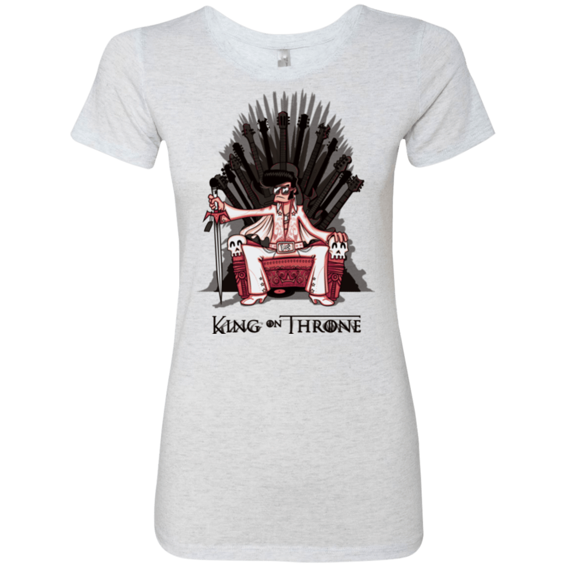 T-Shirts Heather White / Small King on Throne Women's Triblend T-Shirt
