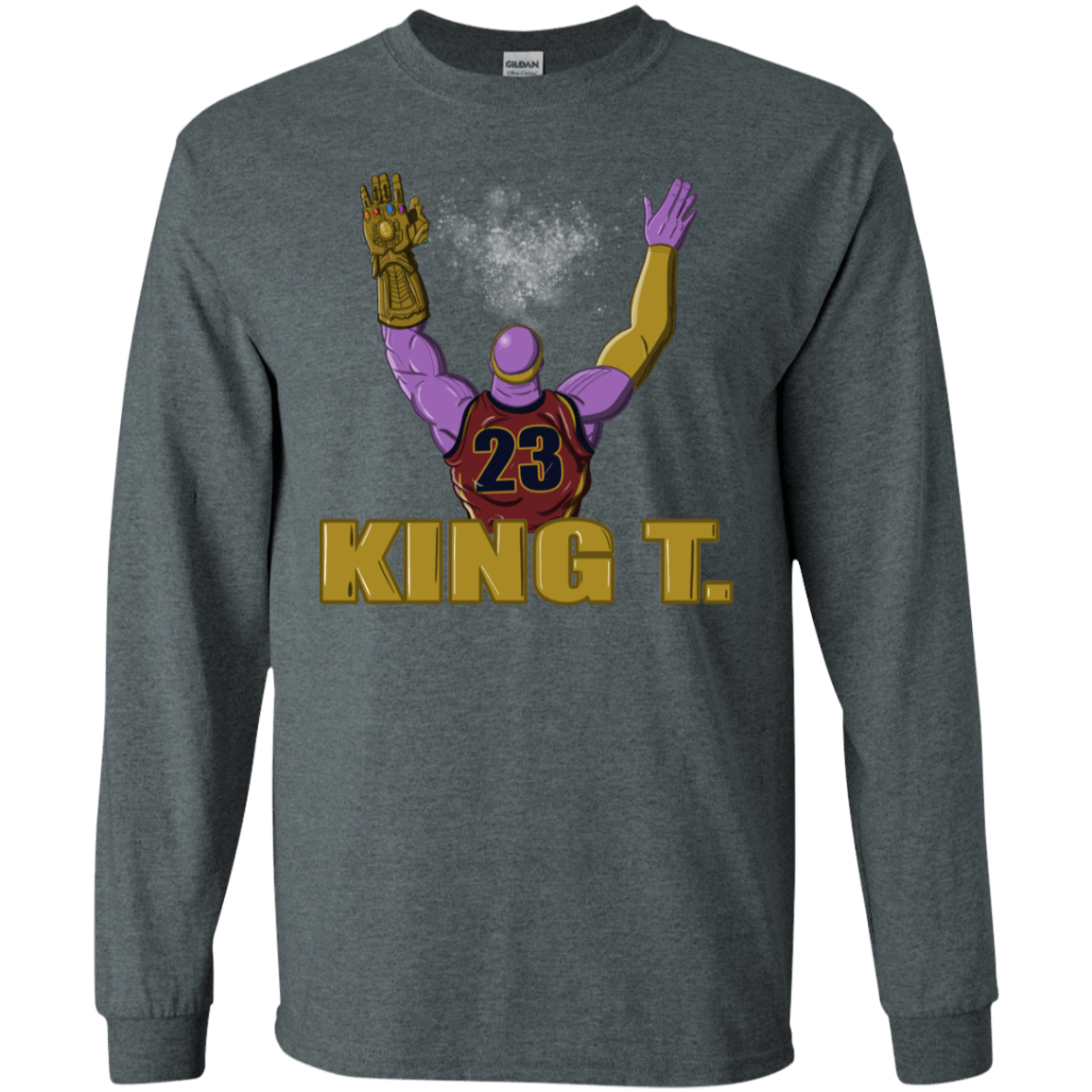 T-Shirts Dark Heather / S King Thanos Men's Long Sleeve T-Shirt