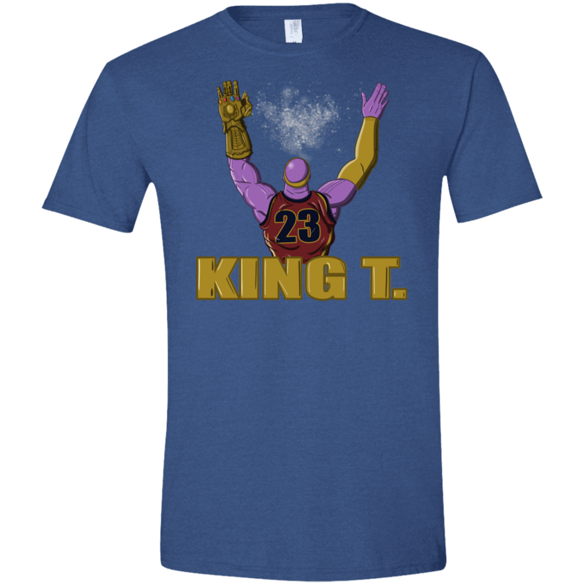 T-Shirts Heather Royal / X-Small King Thanos Men's Semi-Fitted Softstyle