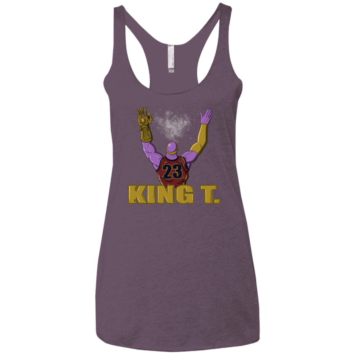 T-Shirts Vintage Purple / X-Small King Thanos Women's Triblend Racerback Tank
