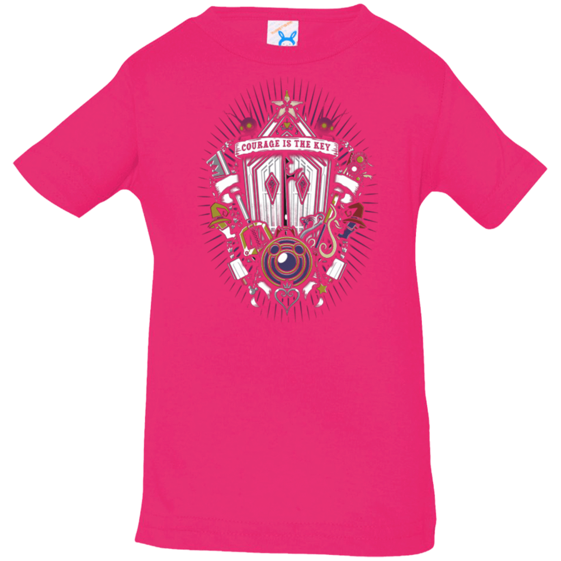 T-Shirts Hot Pink / 6 Months Kingdom & Hearts Crest Infant Premium T-Shirt
