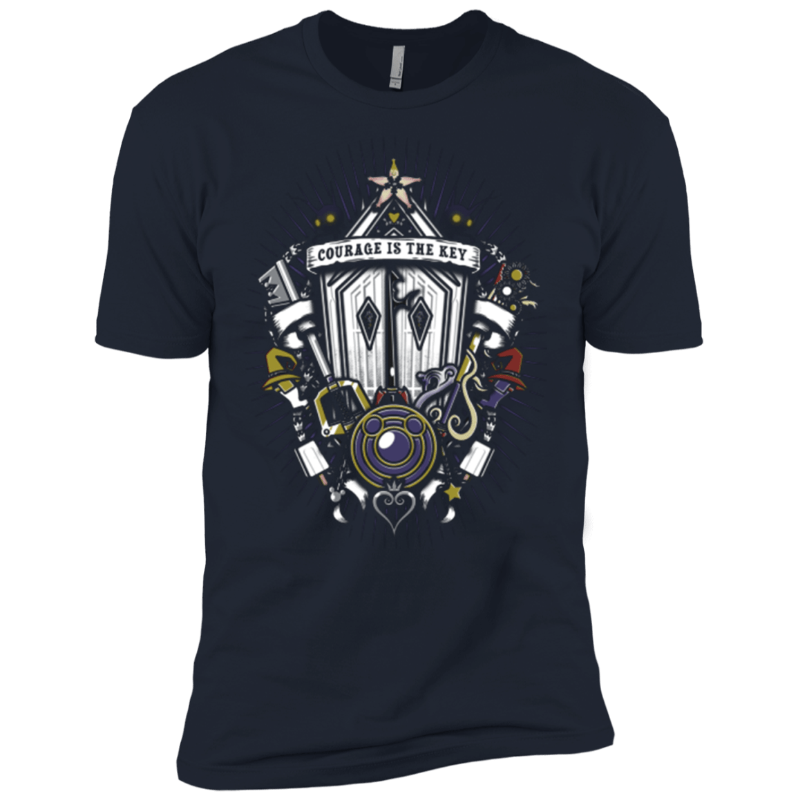 T-Shirts Midnight Navy / X-Small Kingdom & Hearts Crest Men's Premium T-Shirt