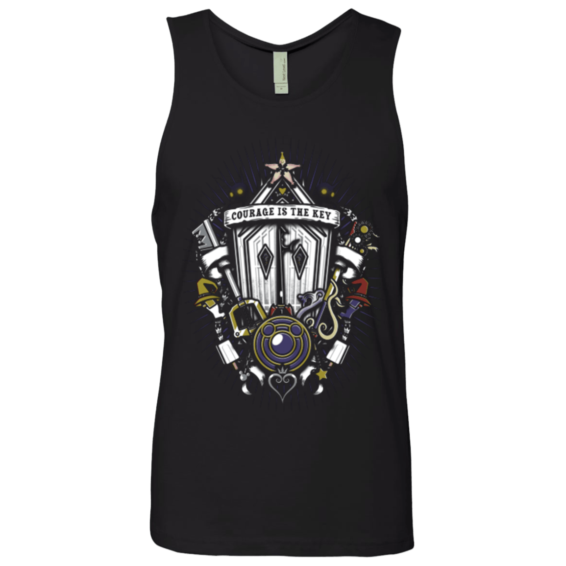 T-Shirts Black / Small Kingdom & Hearts Crest Men's Premium Tank Top