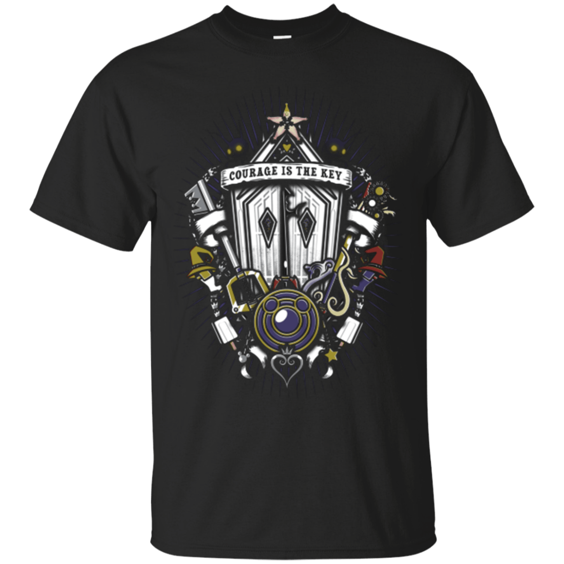 T-Shirts Black / Small Kingdom & Hearts Crest T-Shirt