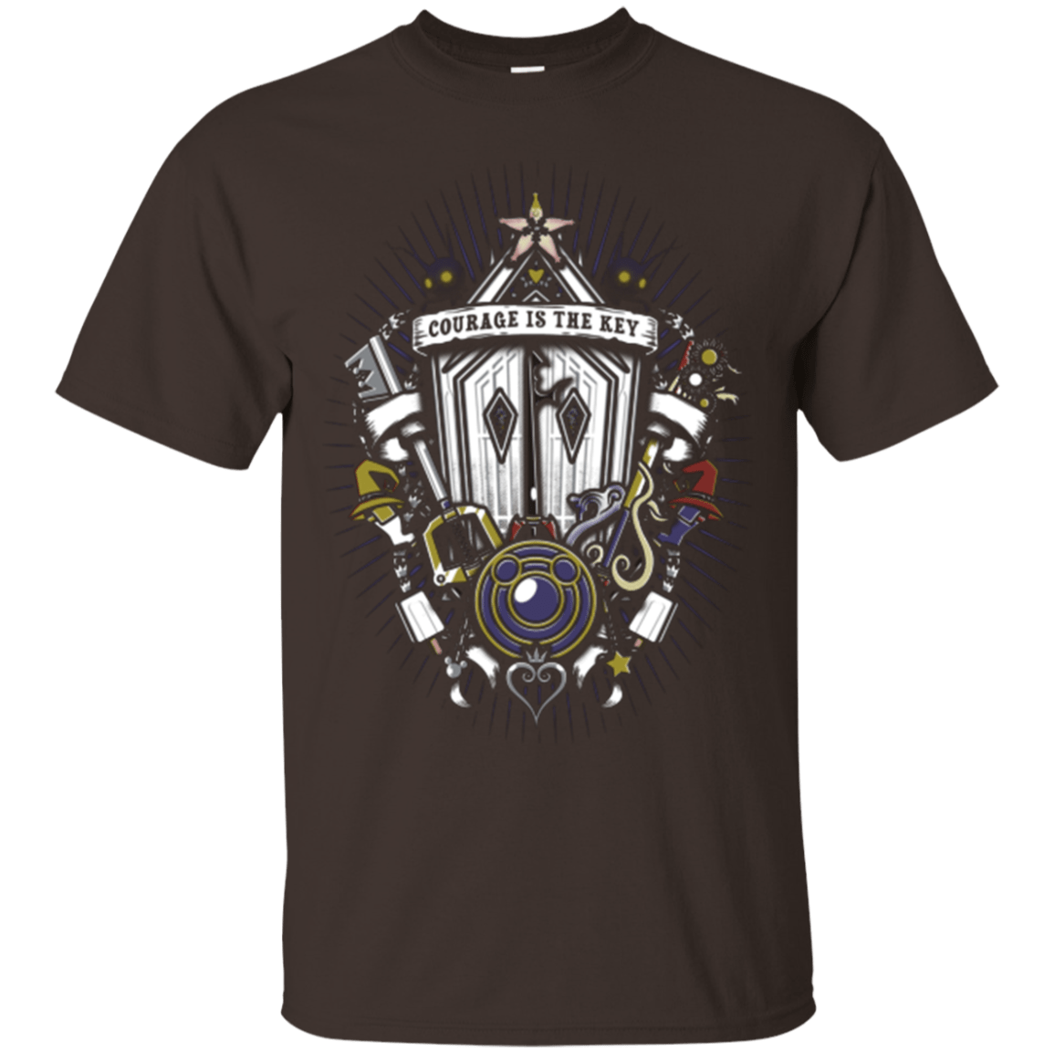 T-Shirts Dark Chocolate / Small Kingdom & Hearts Crest T-Shirt