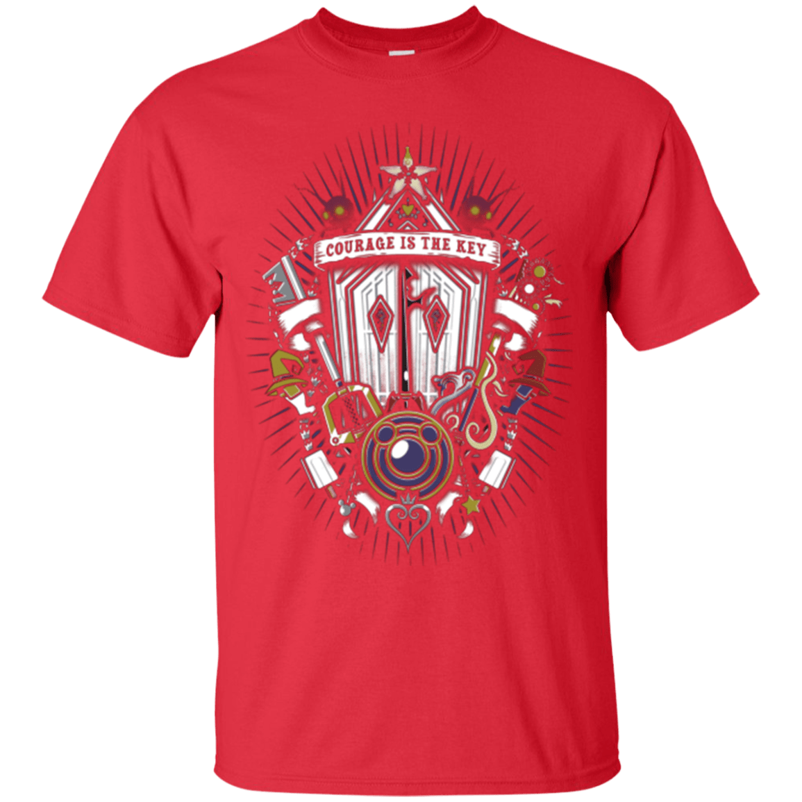 T-Shirts Red / Small Kingdom & Hearts Crest T-Shirt