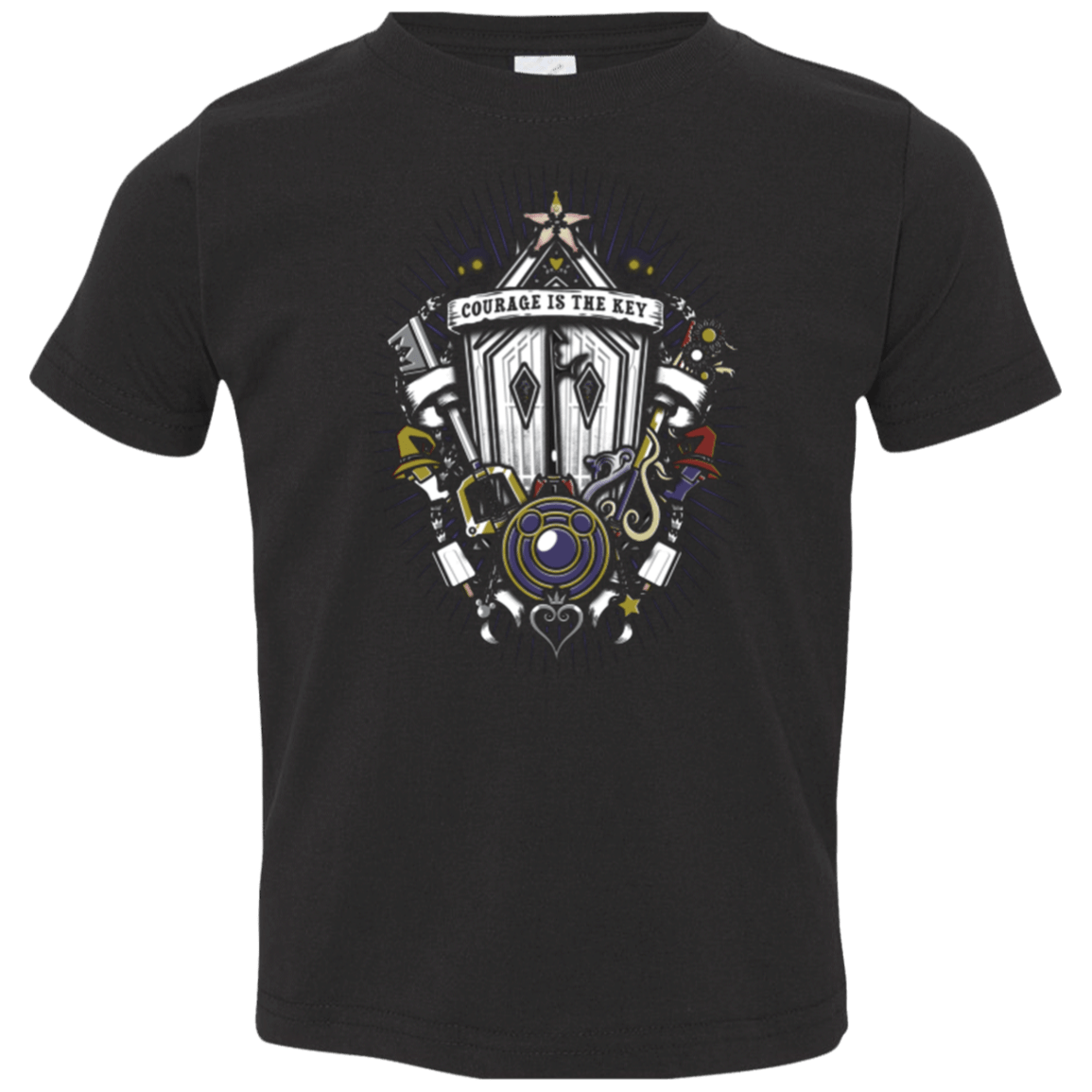 T-Shirts Black / 2T Kingdom & Hearts Crest Toddler Premium T-Shirt