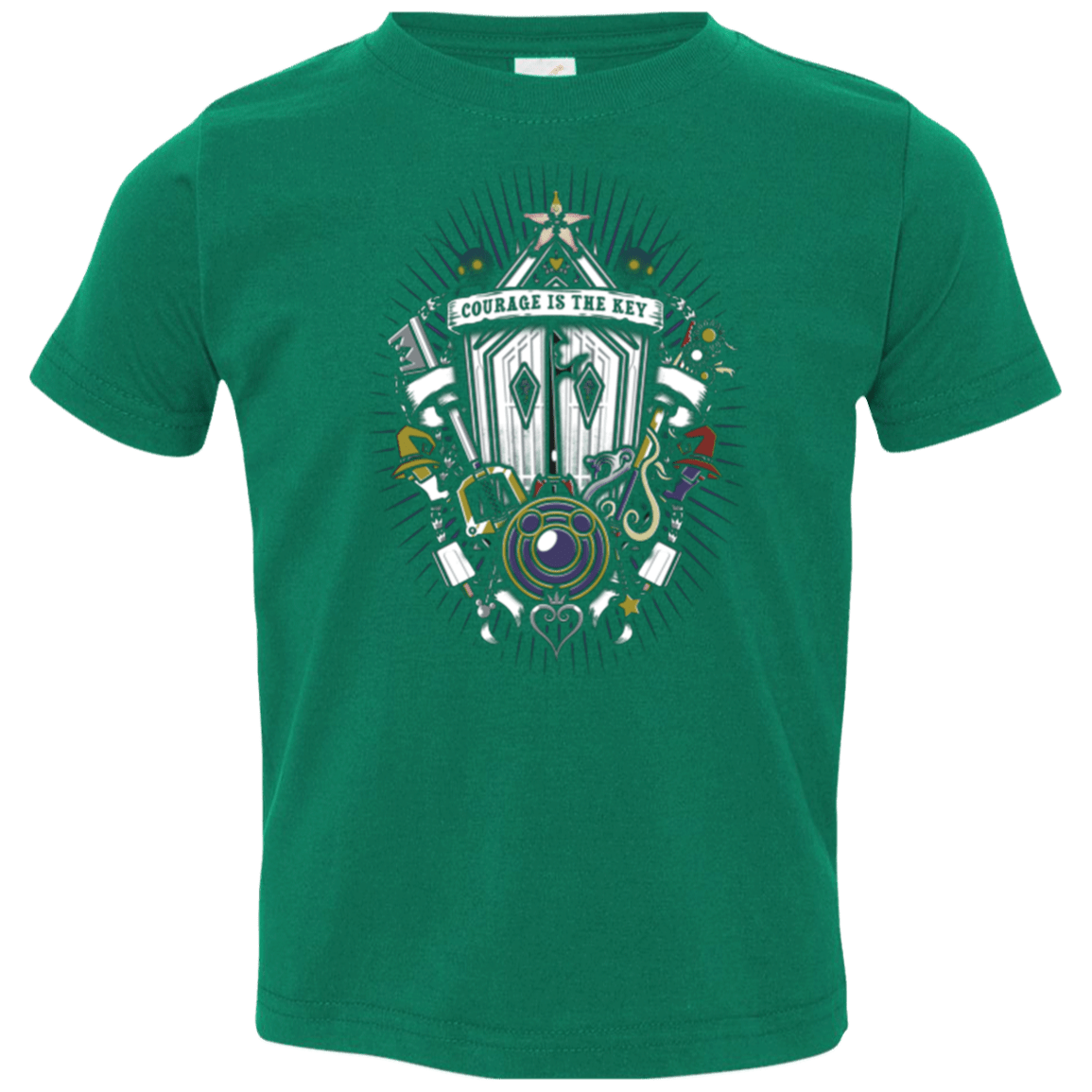 T-Shirts Kelly / 2T Kingdom & Hearts Crest Toddler Premium T-Shirt