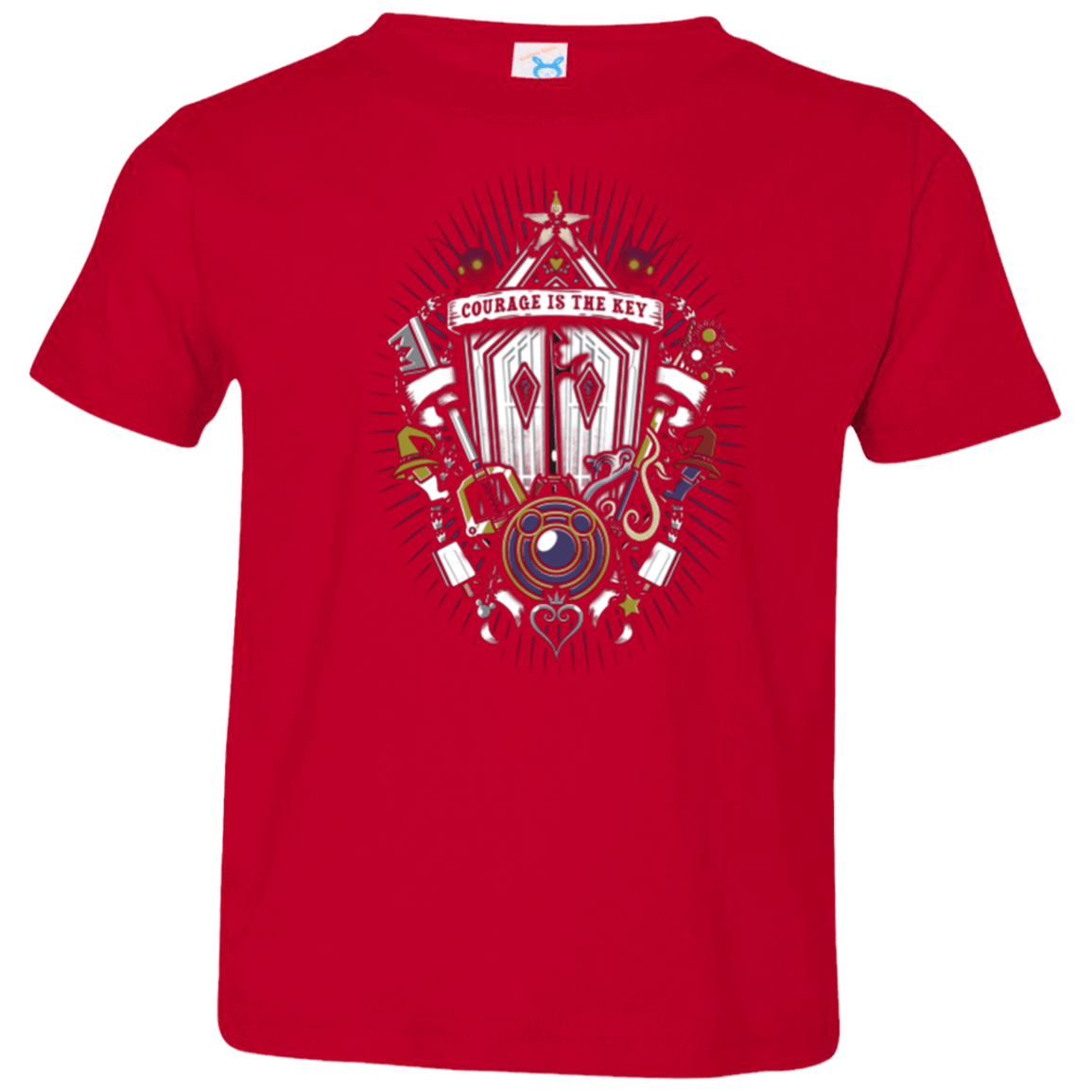 T-Shirts Red / 2T Kingdom & Hearts Crest Toddler Premium T-Shirt