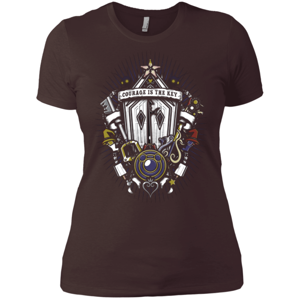 T-Shirts Dark Chocolate / X-Small Kingdom & Hearts Crest Women's Premium T-Shirt