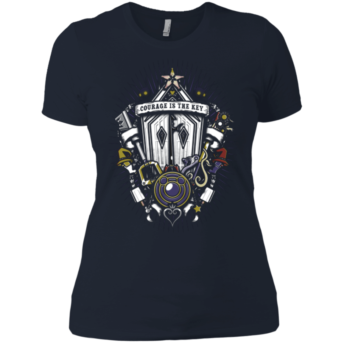 T-Shirts Midnight Navy / X-Small Kingdom & Hearts Crest Women's Premium T-Shirt