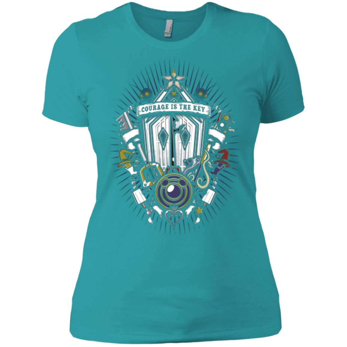 T-Shirts Tahiti Blue / X-Small Kingdom & Hearts Crest Women's Premium T-Shirt
