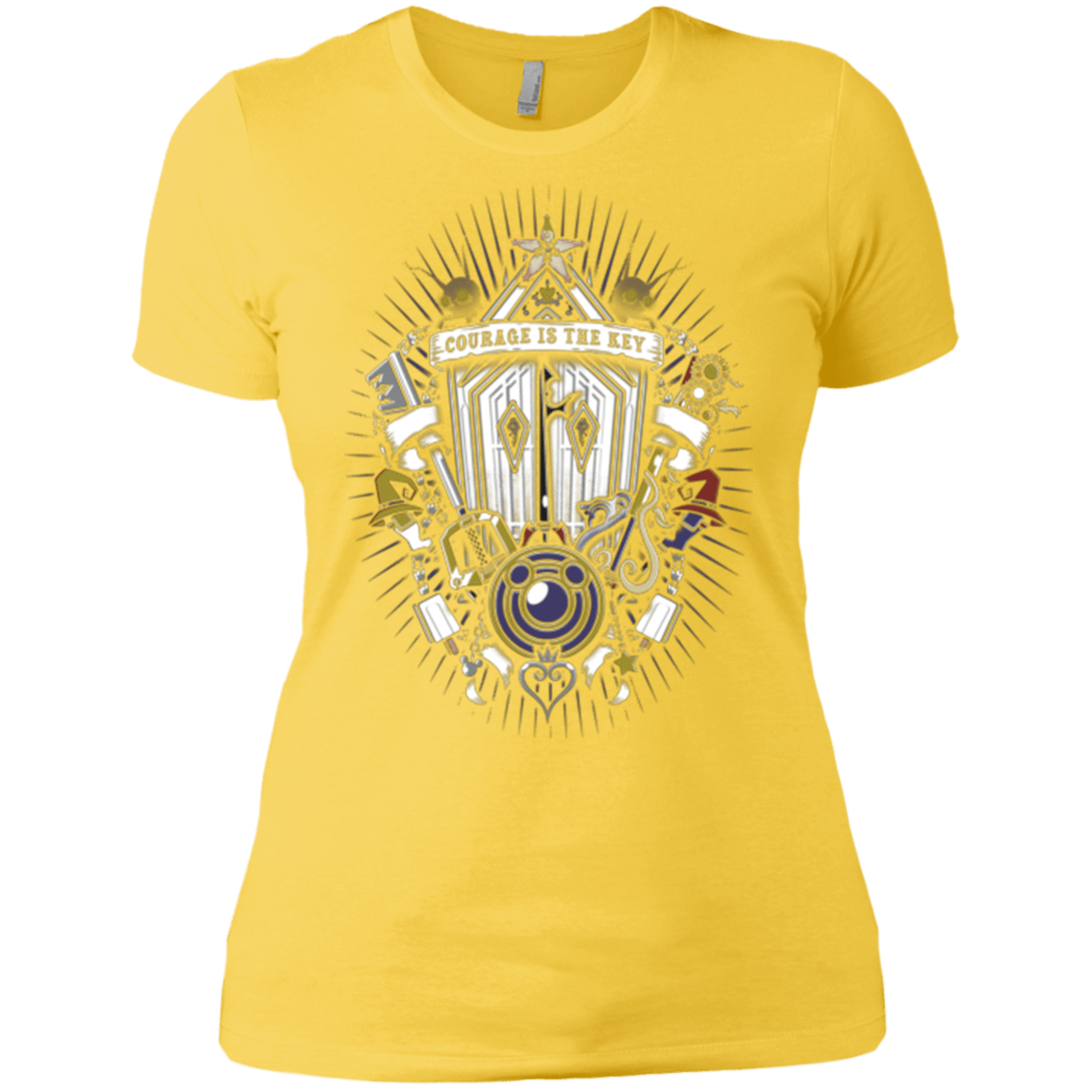 T-Shirts Vibrant Yellow / X-Small Kingdom & Hearts Crest Women's Premium T-Shirt