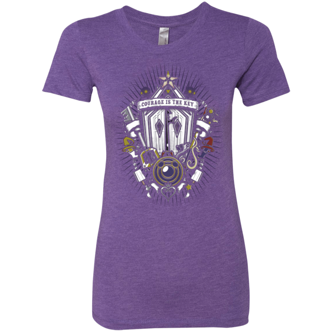 T-Shirts Purple Rush / Small Kingdom & Hearts Crest Women's Triblend T-Shirt