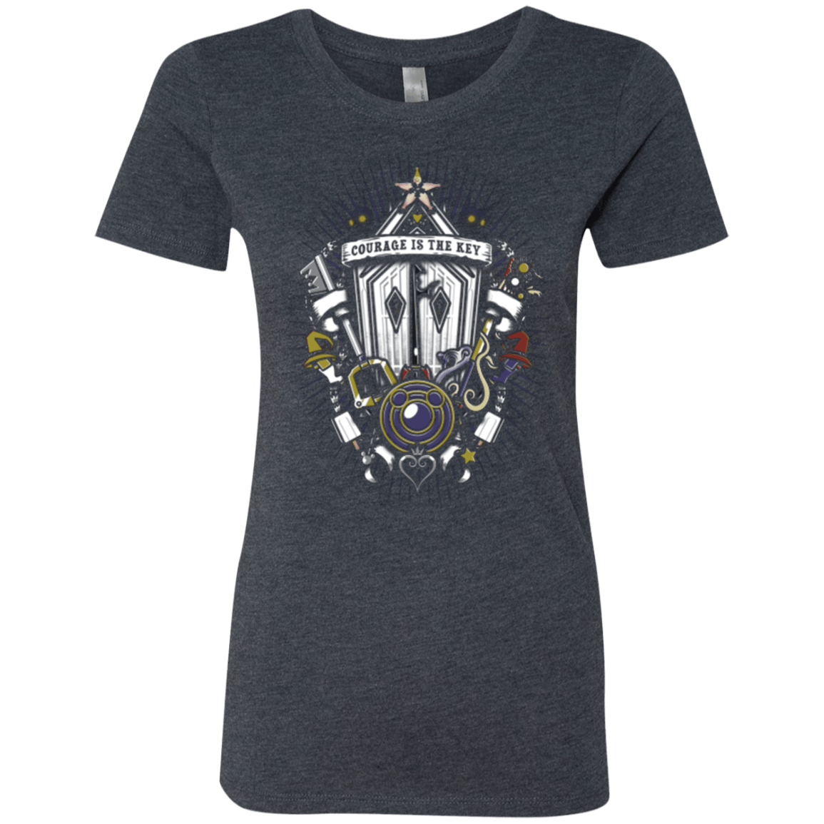 T-Shirts Vintage Navy / Small Kingdom & Hearts Crest Women's Triblend T-Shirt