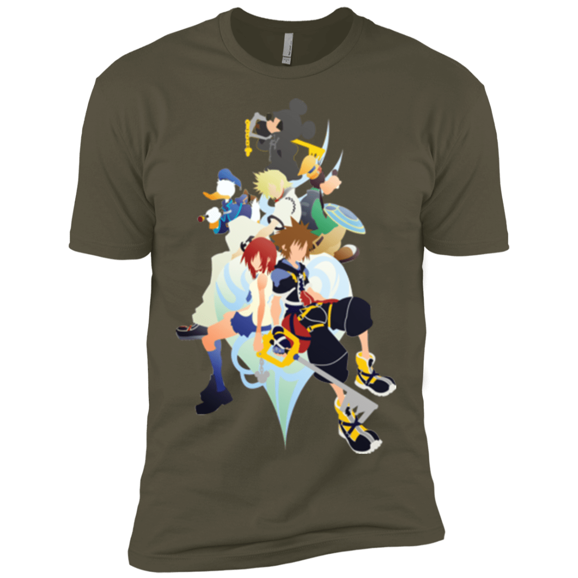 T-Shirts Military Green / X-Small Kingdom Hearts Men's Premium T-Shirt