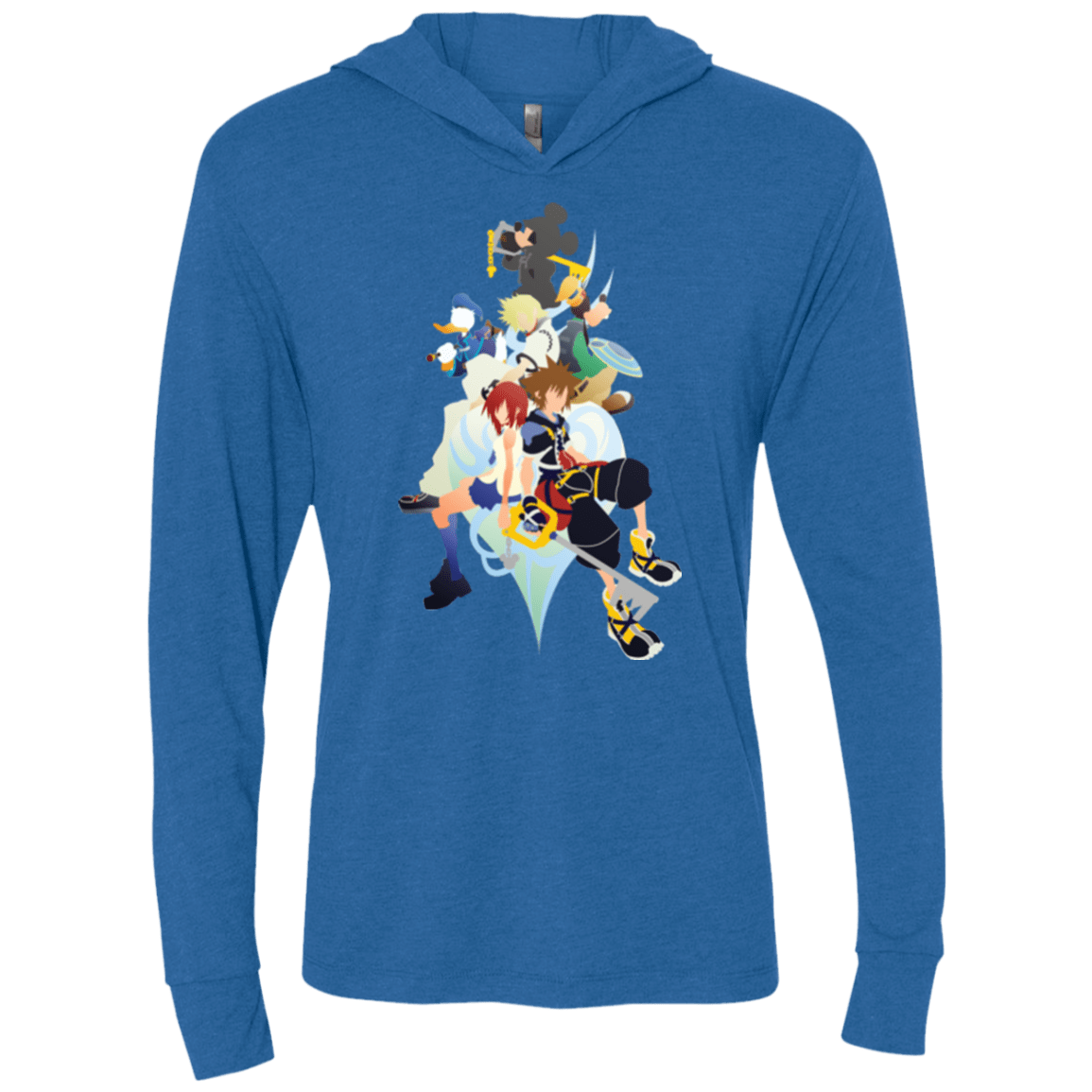 T-Shirts Vintage Royal / X-Small Kingdom Hearts Triblend Long Sleeve Hoodie Tee