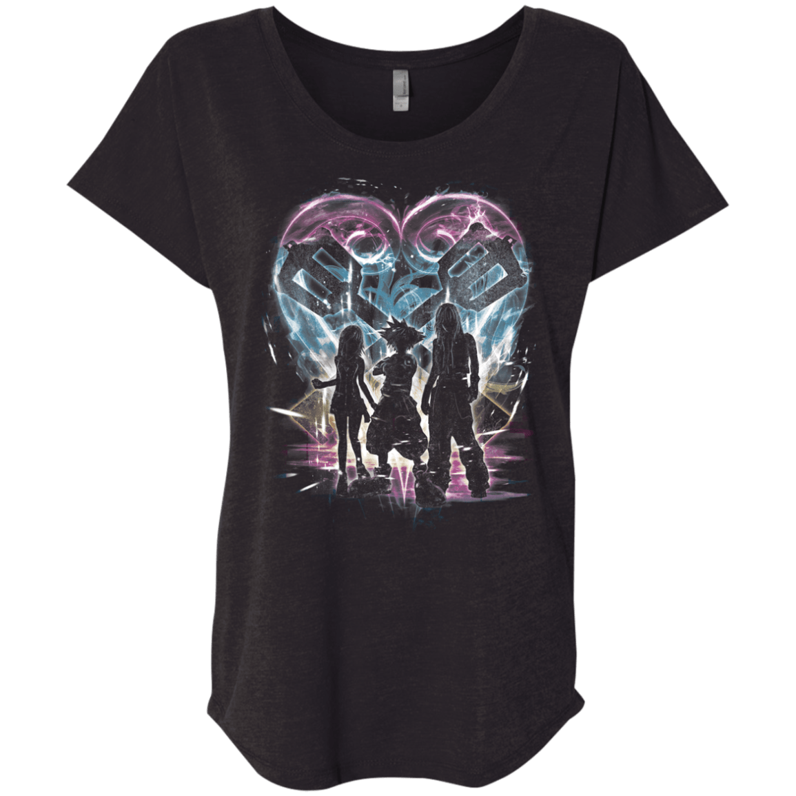 T-Shirts Vintage Black / X-Small Kingdom Trio Triblend Dolman Sleeve