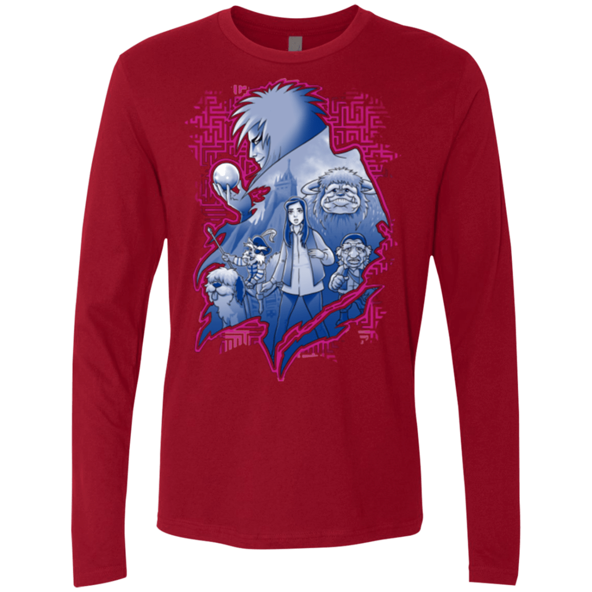 T-Shirts Cardinal / Small Kings Labyrinth Men's Premium Long Sleeve