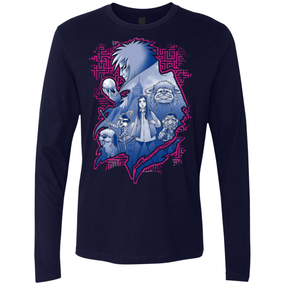 T-Shirts Midnight Navy / Small Kings Labyrinth Men's Premium Long Sleeve