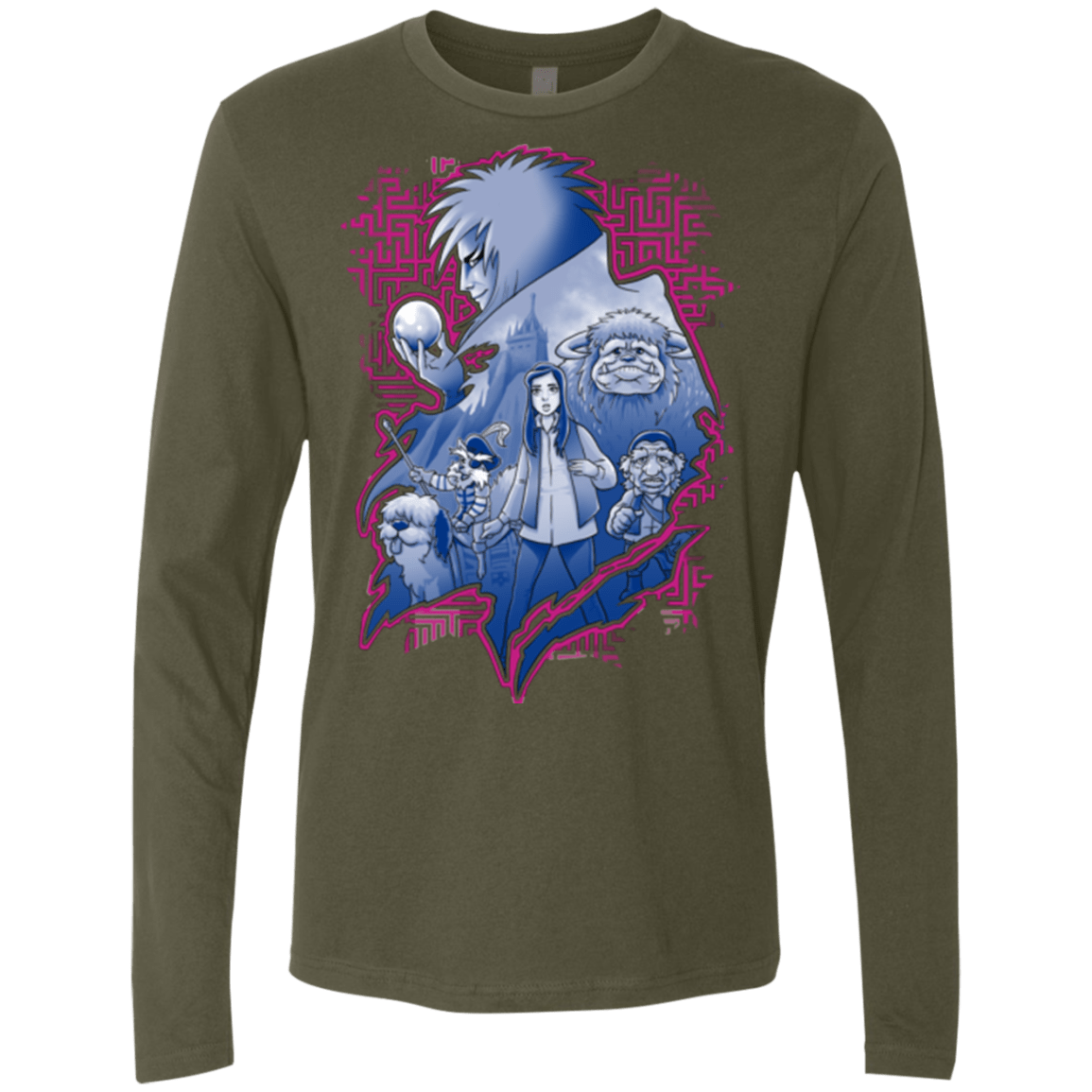 T-Shirts Military Green / Small Kings Labyrinth Men's Premium Long Sleeve
