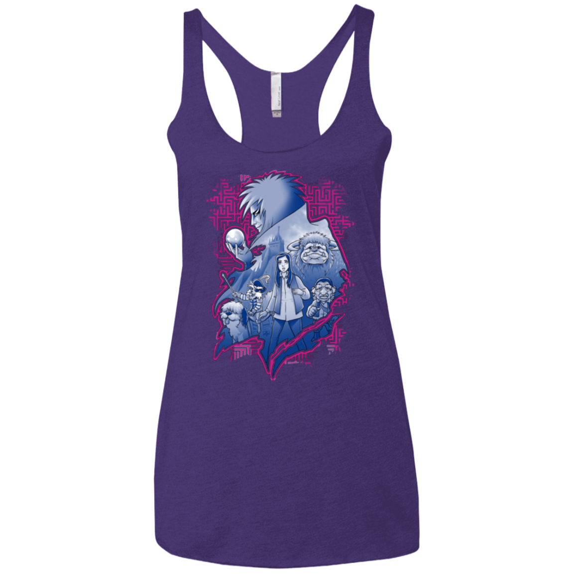 T-Shirts Purple Rush / X-Small Kings Labyrinth Women's Triblend Racerback Tank
