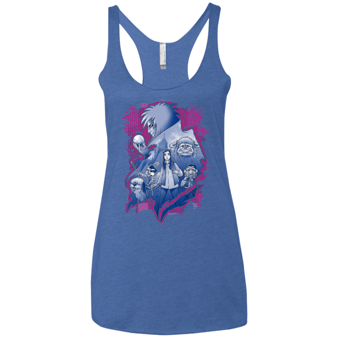 T-Shirts Vintage Royal / X-Small Kings Labyrinth Women's Triblend Racerback Tank