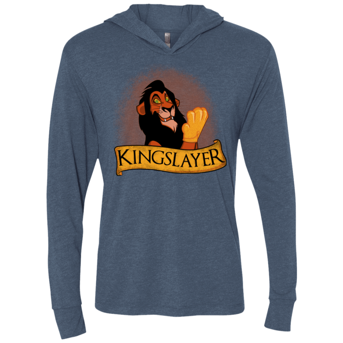 T-Shirts Indigo / X-Small Kingslayer Triblend Long Sleeve Hoodie Tee