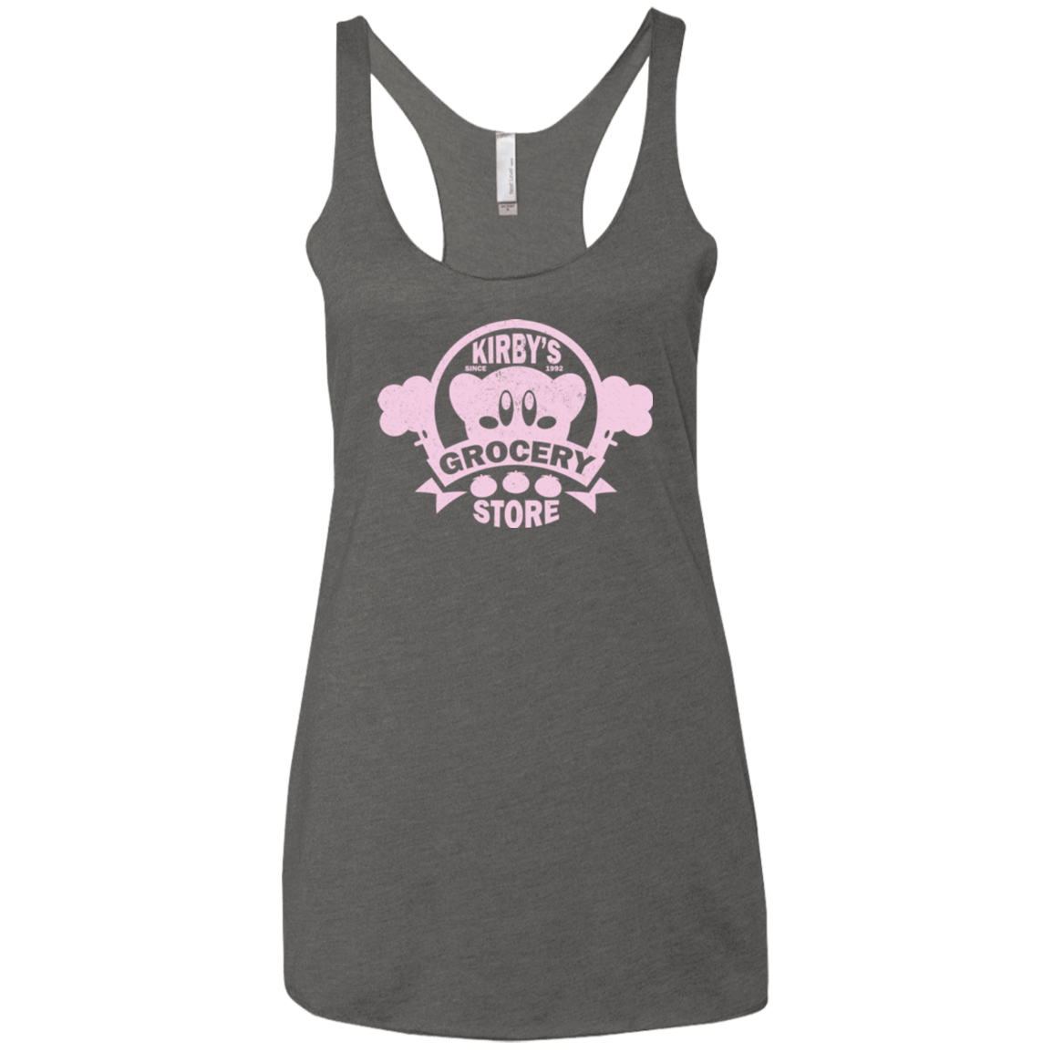 T-Shirts Premium Heather / X-Small Kirbys Grocery Store Women's Triblend Racerback Tank