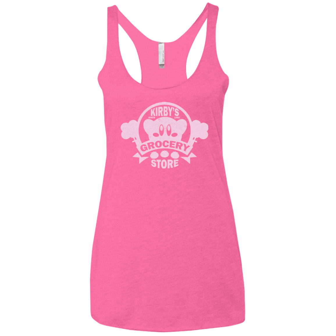 T-Shirts Vintage Pink / X-Small Kirbys Grocery Store Women's Triblend Racerback Tank